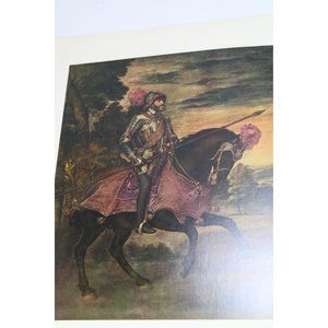 Titian Print Charles V on Horseback At The Battle of Muhlberg Vintage 54935